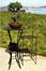 Outdoor Patio Set - Folding Iron Bar Table and Stool Set - Black - Pangaea Home and Garden Furniture - FM-SET-4