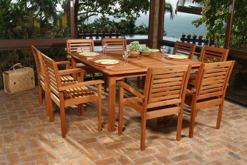 Outdoor Patio Set - Milano Square 9-Piece Set - BT-SQUARE-SET