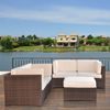Outdoor Patio Set - Nice Converation 4-Piece Set Off-White - PLI-NICE5OW