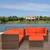 Outdoor Patio Set - Nice Converation 4-Piece Set Orange - PLI-NICE5OR