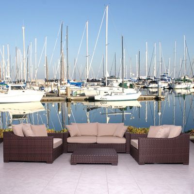 Outdoor Patio Set - Oxford Deep Seating 4-Piece Set Deluxe - PLI-NEWOXFSET-SBG