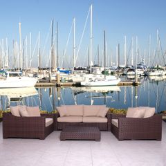 Outdoor Patio Set - Oxford Deep Seating 4-Piece Set Deluxe - PLI-NEWOXFSET-SBG