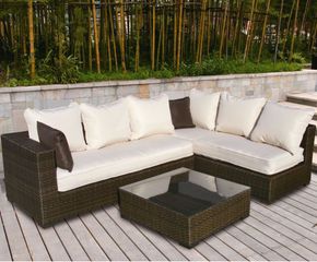 Outdoor Patio Set - Positano Sectional 3-Piece Set - PLI-POSI3