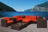 Outdoor Patio Set - Southampton Sectional 9-Piece Set Orange - PLI-BELLPREOR