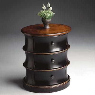Oval Drum Table in Cafe Noir - Butler Furniture - BT-1588104
