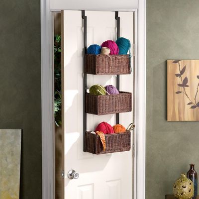 Over-The Door 3-Tier Basket Storage - Holly and Martin