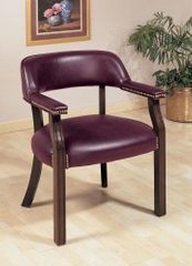 Oxblood Office Guest Chair with Nailhead Trim - 511X