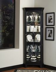 Oxford Black Corner Curio - Pulaski