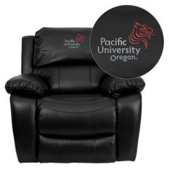 Pacific University Oregon Boxers Rocker Recliner  - MEN-DA3439-91-BK-41059-EMB-GG