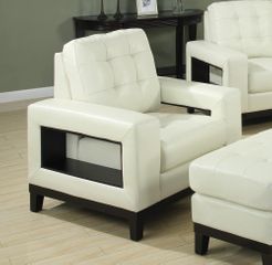 Paige Cream Chair with Cutout Arms - 504423