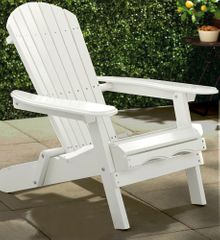 Painted Simple Adirondack Chair in White - Merry Products - MPG-AC01WP