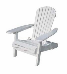 Painted Simple Adirondack Chair in White - Merry Products - MPG-AC01WP