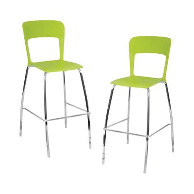 Pair of Tone Bar Stools Green - Lumisource