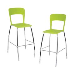 Pair of Tone Bar Stools Green - Lumisource