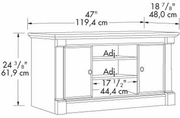 Palladia Panel TV Stand Select Cherry - Sauder Furniture - 411864