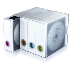 Parade Disc Holder Categorize 96 CDs or DVDs in Color Coded White Binder - Atlantic - 96635495