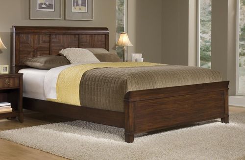 Paris Queen Size Bed in Mahogany - Home Styles - 5540-500
