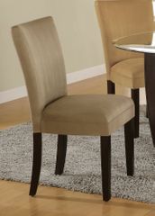 Parson Chair (Set of 2) in Taupe Microfiber - Coaster
