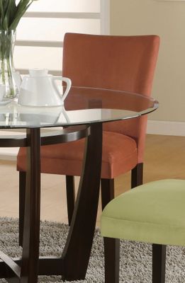 Parson Chair (Set of 2) in Terracotta Microfiber - Coaster