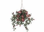 Passion Flower Silk Hanging Basket - Nearly Natural - 6626