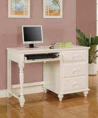 Pepper Pedestal Desk in White - 400367