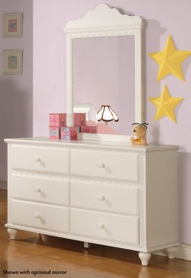Pepper White Dresser with 6 Drawers - 400363