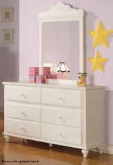 Pepper White Dresser with 6 Drawers - 400363