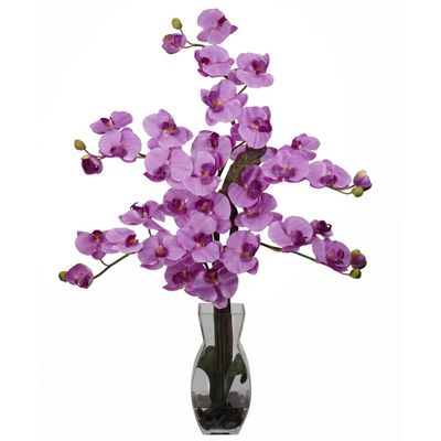 Phalaenopsis with Vase Silk Flower Arrangement - Nearly Natural - 1191-MA