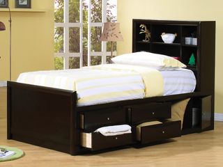 Phoenix Chest Bed w/ Bookcase Headboard - 400180T