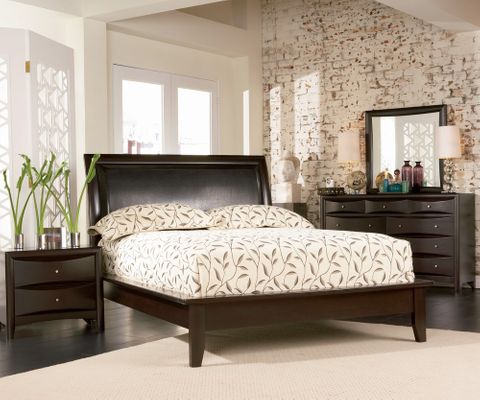 Phoenix Eastern King Size Bedroom Furniture Set in Rich Deep Cappuccino - Coaster - 200410KE-BSET