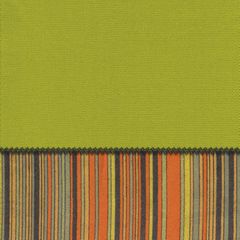Pillow in Palm + Tango Stripe - 24" x 24" L.X.E.Solid/Poly-Suede - 33-1204-4003