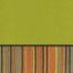 Pillow in Palm + Tango Stripe - 24" x 24" L.X.E.Solid/Poly-Suede - 33-1204-4003