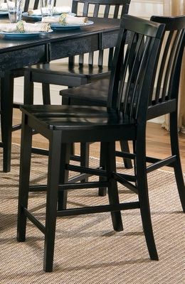 Pines Counter Height Chair in Black - Set of 2 - 101039BLK