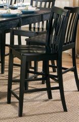 Pines Counter Height Chair in Black - Set of 2 - 101039BLK