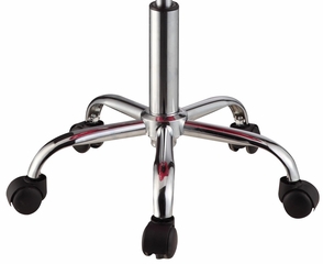 Pink and Chrome Adjustable Height Rolling Chair (Set of 2) - Powell Furniture - 207-257-SET