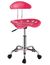 Pink and Chrome Adjustable Height Rolling Chair (Set of 2) - Powell Furniture - 207-257-SET