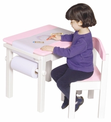 Pink Art Table and Chair Set - Guidecraft - G98048