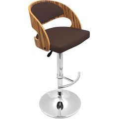 Pino Bar Stool in Zebra Brown - Lumisource