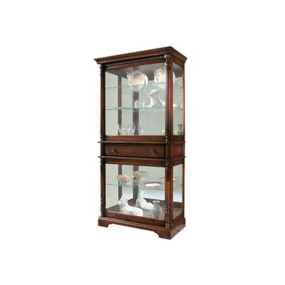 Plantation 2 Door Curio Cabinet with Drawer - Howard Miller