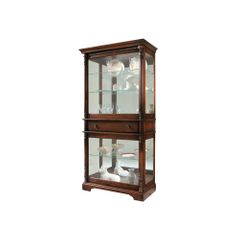 Plantation 2 Door Curio Cabinet with Drawer - Howard Miller