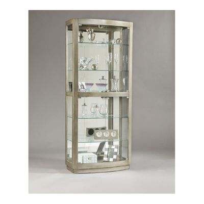 Platinum Rectangular Glass Door Curio - Pulaski