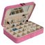 Plush Fabric Jewelry Box and Ring Case with Twenty-Four Sections in Rose Blush - Maria - Jewelry Boxes by Mele - 0054523