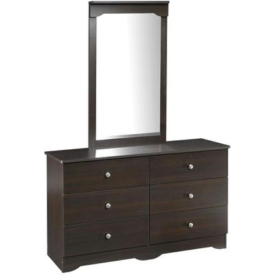 Pocono 6 Drawer Double Dresser with Mirror - Nexera Furniture