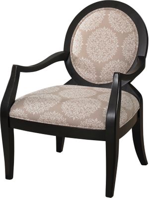 Powell Batik Pearl Black Framed Chair