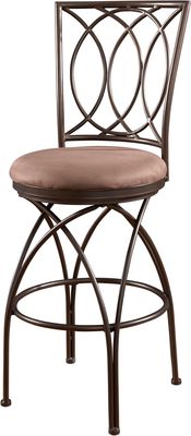 Powell Big and Tall Bar Stool Metal Crossed Legs