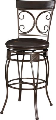 Powell Big and Tall Barstool Back to Back Scroll