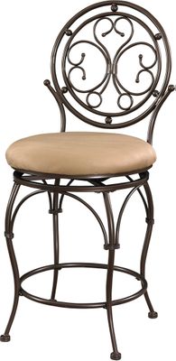 Powell Big and Tall Counter Stool Scroll Circle Back