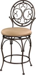 Powell Big and Tall Counter Stool Scroll Circle Back