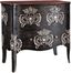 Powell Black with White Print 4 Drawer Hall Chest