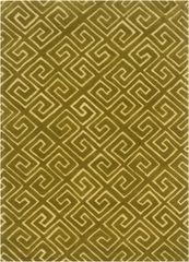 Powell Bombay Fret Yellow Rug 100% Polyester